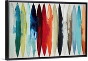 Even Flow Stretched Canvas, Black Floating Frame