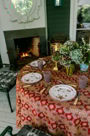 Clay Palazzo Tile Tablecloth