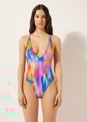 One Piece Swimsuit Rainbow Shades