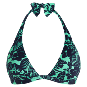 Women Halter Bikini Top Flowers Paradise