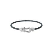 FRED Force 10 Storm Grey Cable with 18k White MD Buckle, Exclusively at Hamilton Jewelers