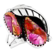 Plum Spiny Ring Sterling Silver R2582-LG-C92 (LARGER style)