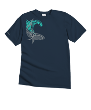 Tribal Mano Surf - Navy Short Sleeve Crewneck T-Shirt