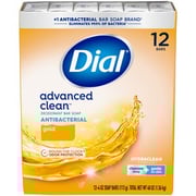 Dial Antibacterial Deodorant Bar Soap, Gold, 12 Bars, 3 Bars