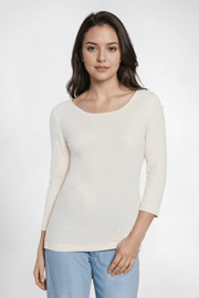 3/4 Sleeve British Tee | Egret