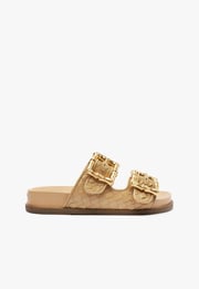 Enola Sporty Woven Leather Flat