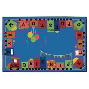 Alpha Fun Train 6' x 9' Rectangle Kids Value PLUS Carpet
