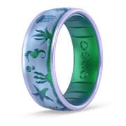 Etched Coastal Silicone Ring - Deepwater Jewel