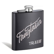 True Blood Fangtasia Laser Engraved Flask