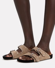 Lennyo Suede Slide Sandals