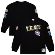  Minnesota Vikings Mitchell & Ness Training Camp Vintage Logos Long Sleeve T-Shirt - Black