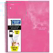 Five Star Active Subject Notebook 80ct Pink
