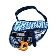 Haute Diggity Dog Dogior Saddle Bag Plush Dog Toy - Navy