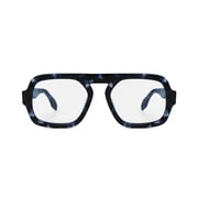 Jane in Blue Tortoise Optical Lens