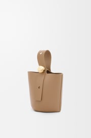 Mini Pebble bucket in soft grained calfskin