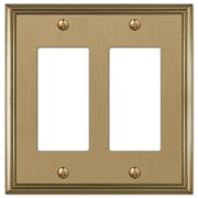 Metro Line Brushed Bronze 2 Rocker (GFI)