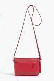 Adri pebbled-leather shoulder bag - red - One Size