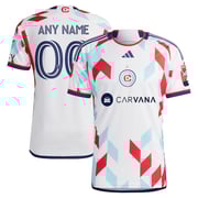 Men's Chicago Fire  adidas White 2024 A Kit For All Authentic Custom Jersey