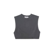WOMENS CROP DART MUSCLE TANK