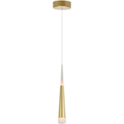 Andes LED 2 inch Satin Gold Down Mini Pendant Ceiling Light