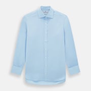 Dr. No Blue Cotton Shirt With Cocktail Cuff As Seen On James Bond