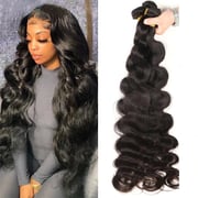 (B1) Body Wave 4 Bundles Brazilian Human Hair Weave Sew in Hair Extensions 30 Inch Bundles