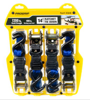 14’ x 1” Light-Duty Ratchets - 4 Pack