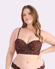 Parade Swim Bustier Bikini Top | New:Wave (Parade Leopard)