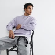 Purple Oversized Essentials Sweatshirt