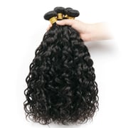 Malaysian Virgin Hair Bundles Deals Natural Black Hair Wave Water Wave 4 pcs/Pack