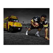 Pre-Sale: Jerome Bettis Signed Pulling Bus Photo
