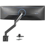 Pneumatic Arm Single Ultrawide Monitor Desk Mount - Up to 49" Screens