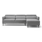 Luca Right Sectional Sofa Light Gray