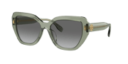 TORY BURCH TY7194U Transparent Sage - Women Sunglasses, Light Grey Gradient Dark Grey Lens