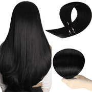 100% Real Virgin Human Hair K Tip Pre Bonded Hair Extensions For Thin Hair Jet Black (#1)