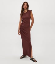 Calliope Power Shoulder Maxi Dress