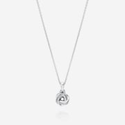 Knot Pendant With Chain Sterling Silver