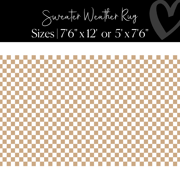 Brown and White Checkerboard Classroom Rug by Schoolgirl Style