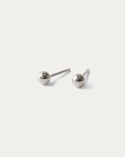 Ball Stud Earrings - Silver