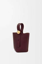 Mini Pebble bucket in mellow calfskin