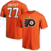 Men's Philadelphia Flyers Paul Coffey Fanatics Orange Authentic Stack Retired Player Name & Number T-Shirt