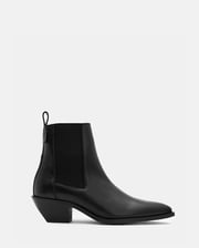Fox Pointed Toe Leather Chelsea Boots