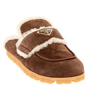 Prada Suede and Shearling Slippers