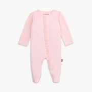 pink dogwood modal magnetic parent favorite footie with ruffles