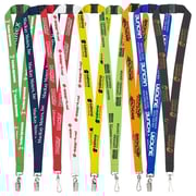 Promotional Silkscreen Lanyard With Metal Bulldog Clip - 3/4"