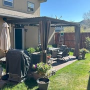Aluminum Louvered Pergola - Brown