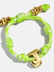 Dive In Initial Bracelet - Green Lime Cord