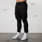 LRT Black Performance Tapered Cargo Pants