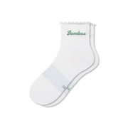 Women’s Ruffle Athletic Quarter Socks