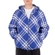 Burberry Check-Pattern Hooded Zip-Up Polyamide Jacket